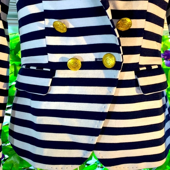 H&M navy blue & white striped jacket - Picture 2 of 15